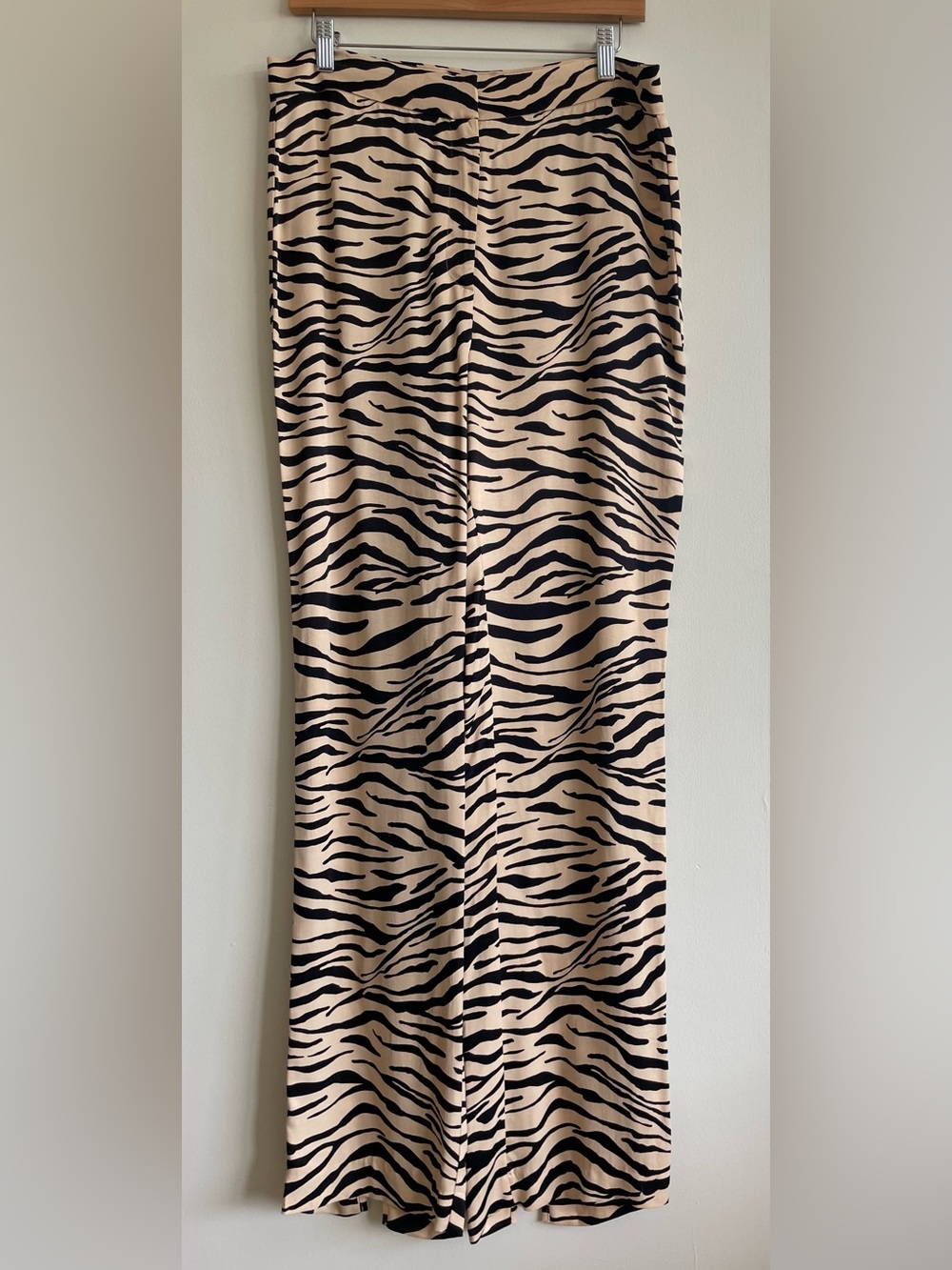 Zara Beige and Black Zebra Print Pants